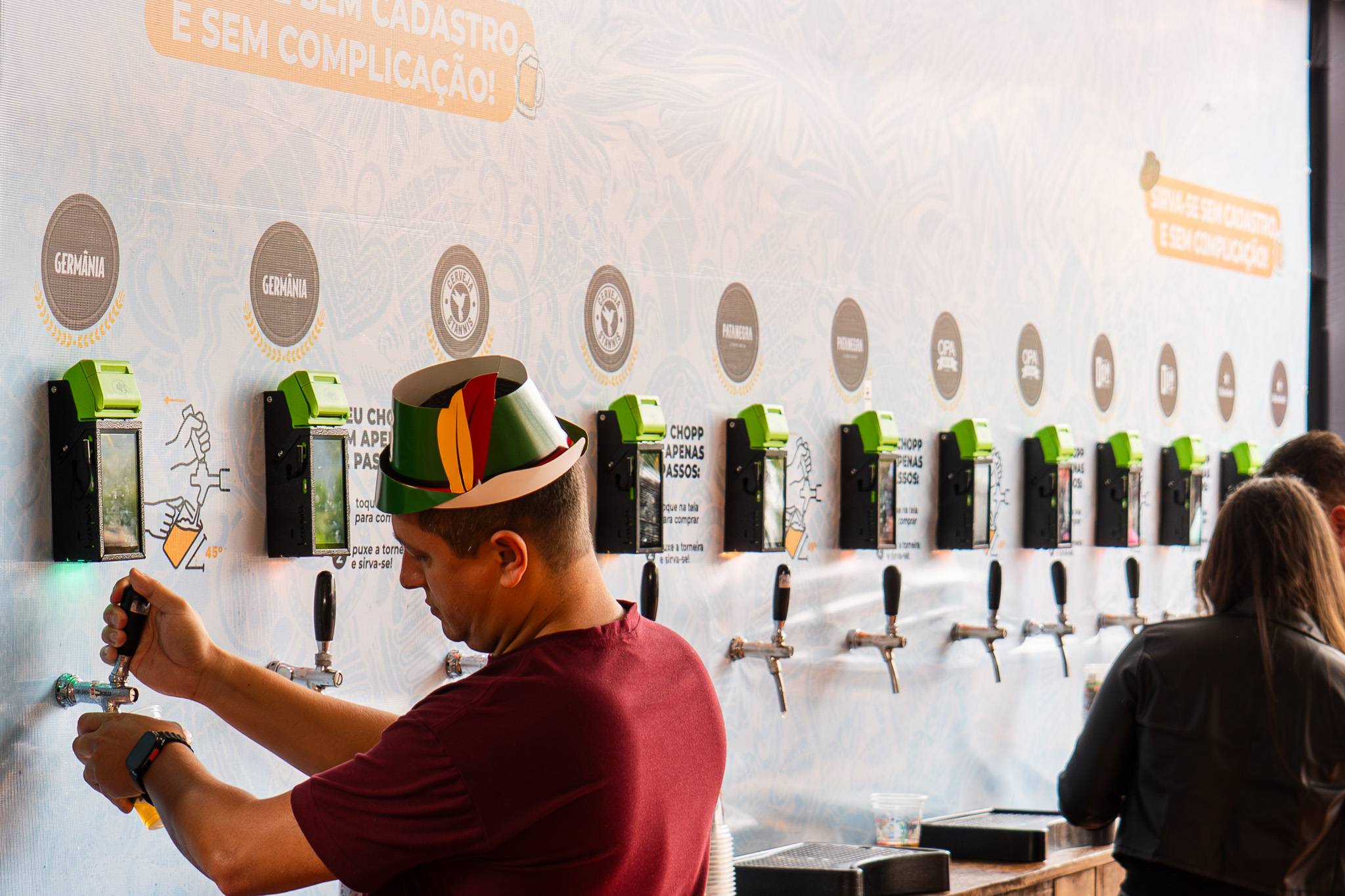 venda automática de chope em evento fenachopp Beerpass